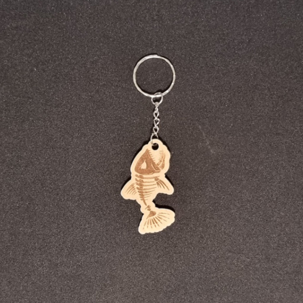 Skeleton Fish  Keychain